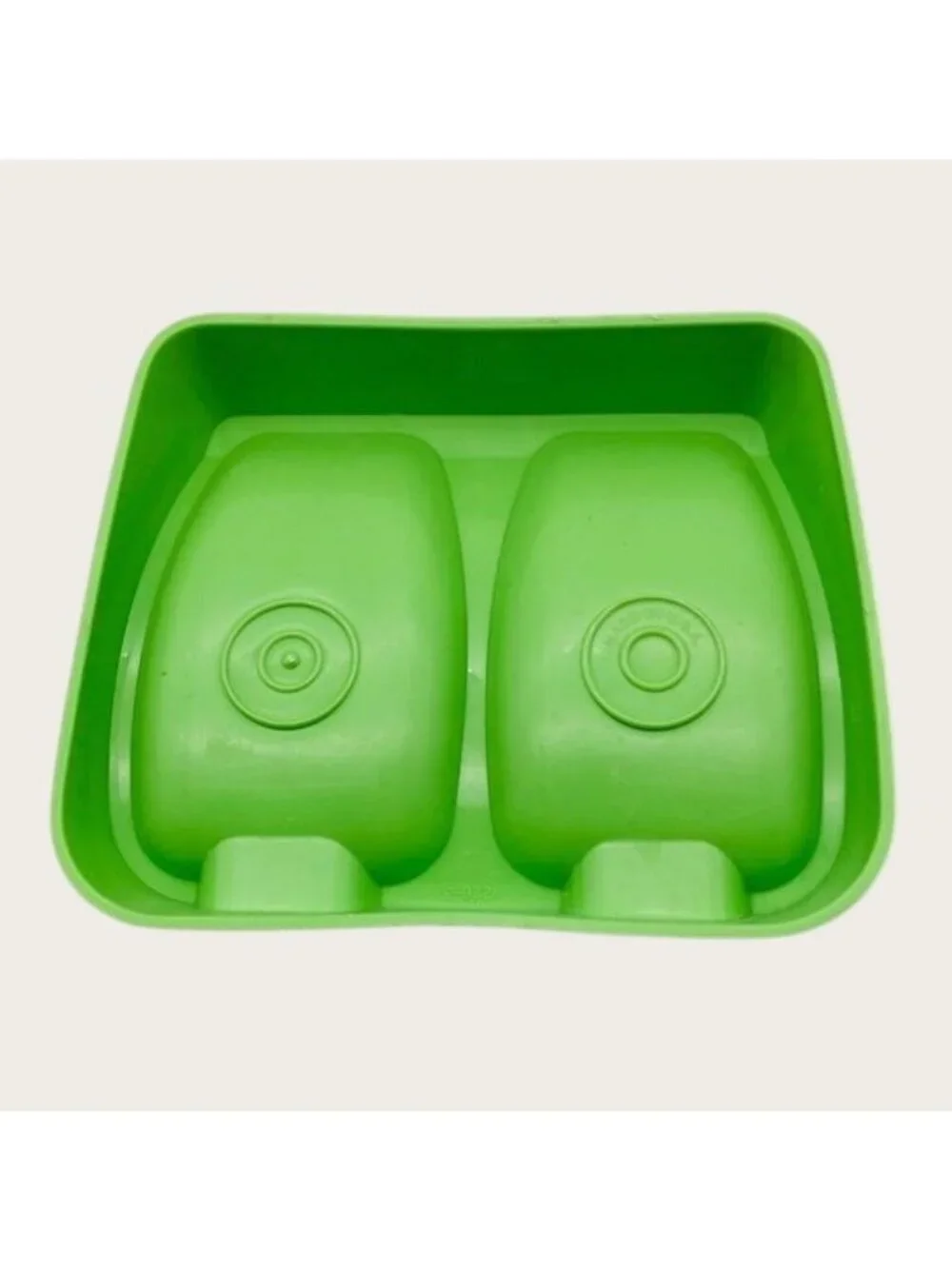Tupperware Double Spoon Rest Lime Green Vintage Hard to Find Color